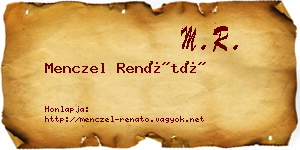 Menczel Renátó névjegykártya