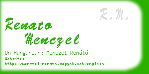 renato menczel business card