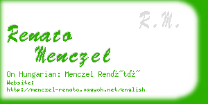 renato menczel business card
